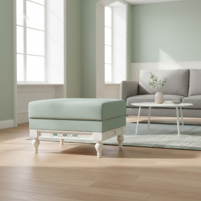 Klasiskais atspēriens Retro Rustical Footrest Ottoman Bench Bank New Flp3a
