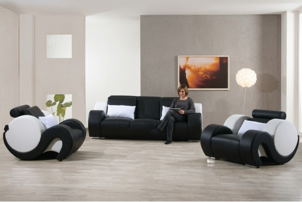 Sofagarnitūra Dīvāns Polster Sofa komplekti 3+1+1 ādas dīvāni komplekti Jauns 1094
