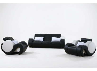 Sofagarnitūra Dīvāns Polster Sofa komplekti 3+1+1 ādas dīvāni komplekti Jauns 1094