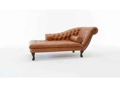 Chesterfield šezlonga gulta ottomanis dīvāns īstā āda atpūtas šezlongs jauns