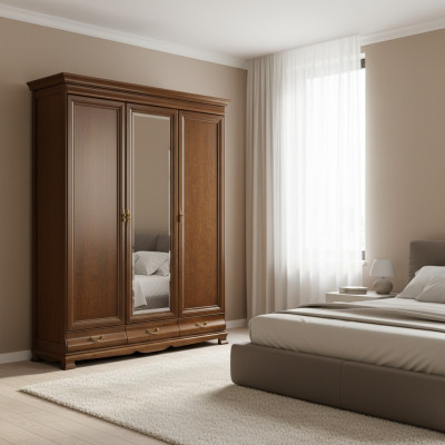 Klasiskie skapji Skapis Skapjis Drēbju skapis Koka skapis - modelis N-3D