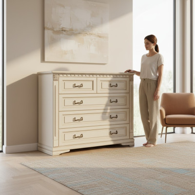 Klasiskais komodas Komodas skapis Sideboard Massiv mēbeles Koloniālais jaunais OK4