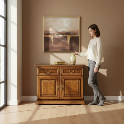Klasiskais komodas Komodas Skapis Masīvs Sideboard Aptieka Itālijas Mēbeles Jauns
