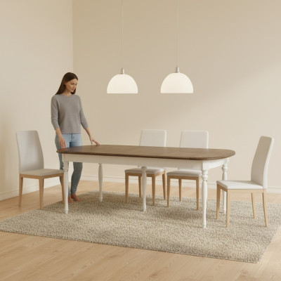 Lielais galds ēdamgalds koka galds konferenču galds izvelkams 290cm modelis FL-S1