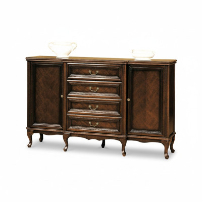 Klasiskā komoda Komodes Komodskapis Antīks biroja skapis Sideboard W-K4Sz