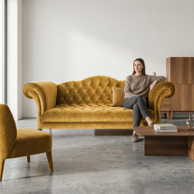 Šiksiena Sofa 3 VIETAS Apdares Dizainera Dīvāns Dīvāni Garnitūra SL Sofa 44