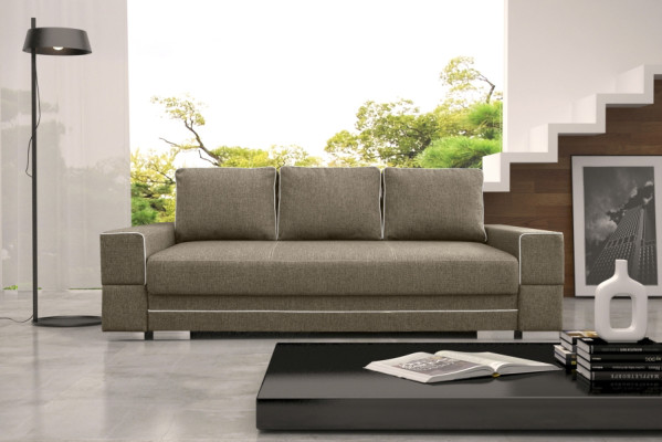Gulta dīvāns 3-vietīgs ar izvelkamo gultas funkciju + atvilktni Dīvāns Sofa Saliekamais dīvāns