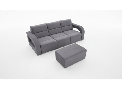 Guļamā sofa - 3-vietīga izvelkamā gulta ar gultas kasti - dīvāns ar izklājamo gultu