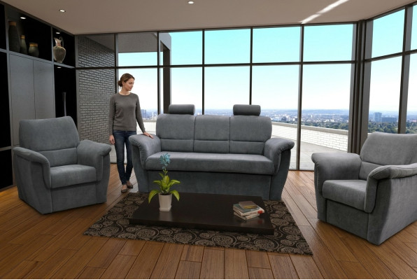 Sofa komplekts 3+1+1 sēdvietu ar gultas funkciju un gultas kasti, mēbelētais dīvāns, sofa, jauns.