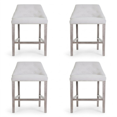 4x Bāra krēsls Bāra krēsls bārs Stool Set krēsli Polst Chesterfield Designa Stil