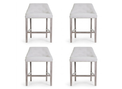 4x Bāra krēsls Bāra krēsls bārs Stool Set krēsli Polst Chesterfield Designa Stil