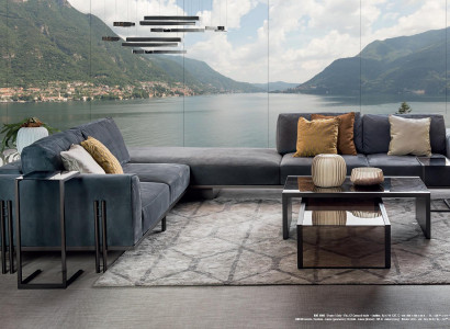 Wohnzimmermöbel L Form Sofa für Wohnzimmer Couchtisch Massivholzsofa Design 2tlg