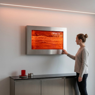 LED ūdens siena dizainera ūdens kolonnas ūdenskritums attēla rāmis 90x60